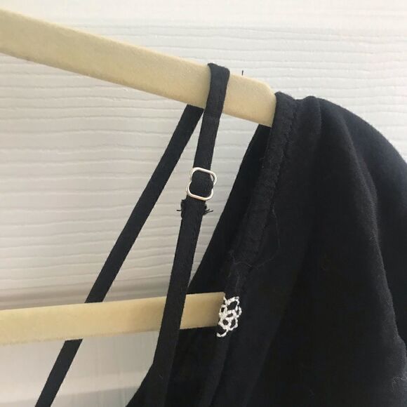 Love Tree sz Large black white rayon romper - Picture 9 of 11